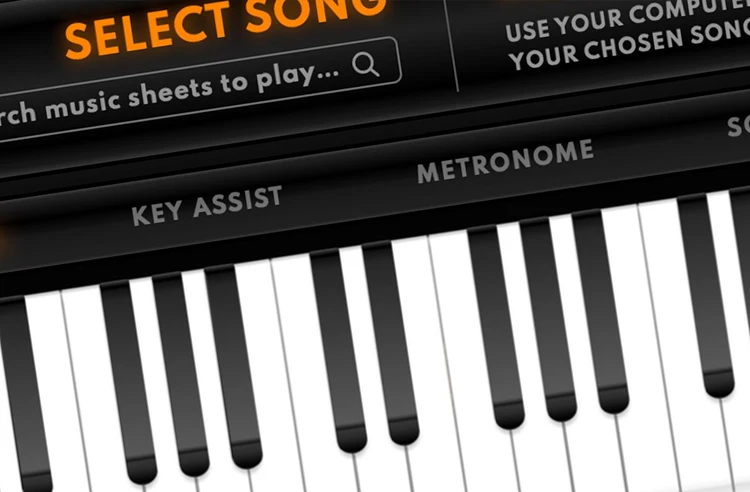 پیانوی مجازی (virtual piano) برای یادگیری سلفژ